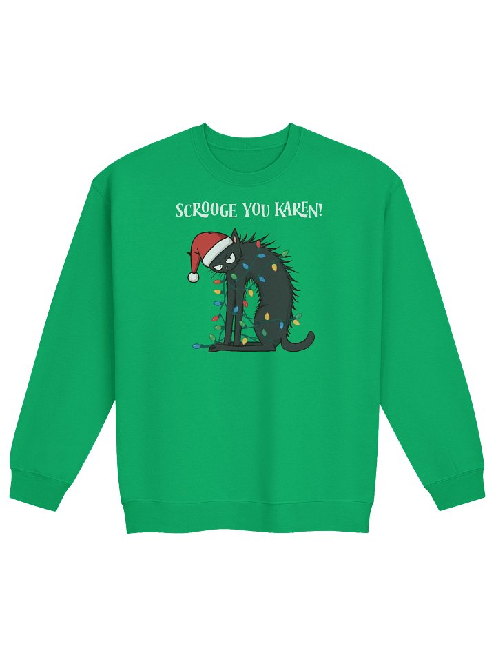 Unhappy Holidays Cat Crewneck Sweatshirt product image (33)