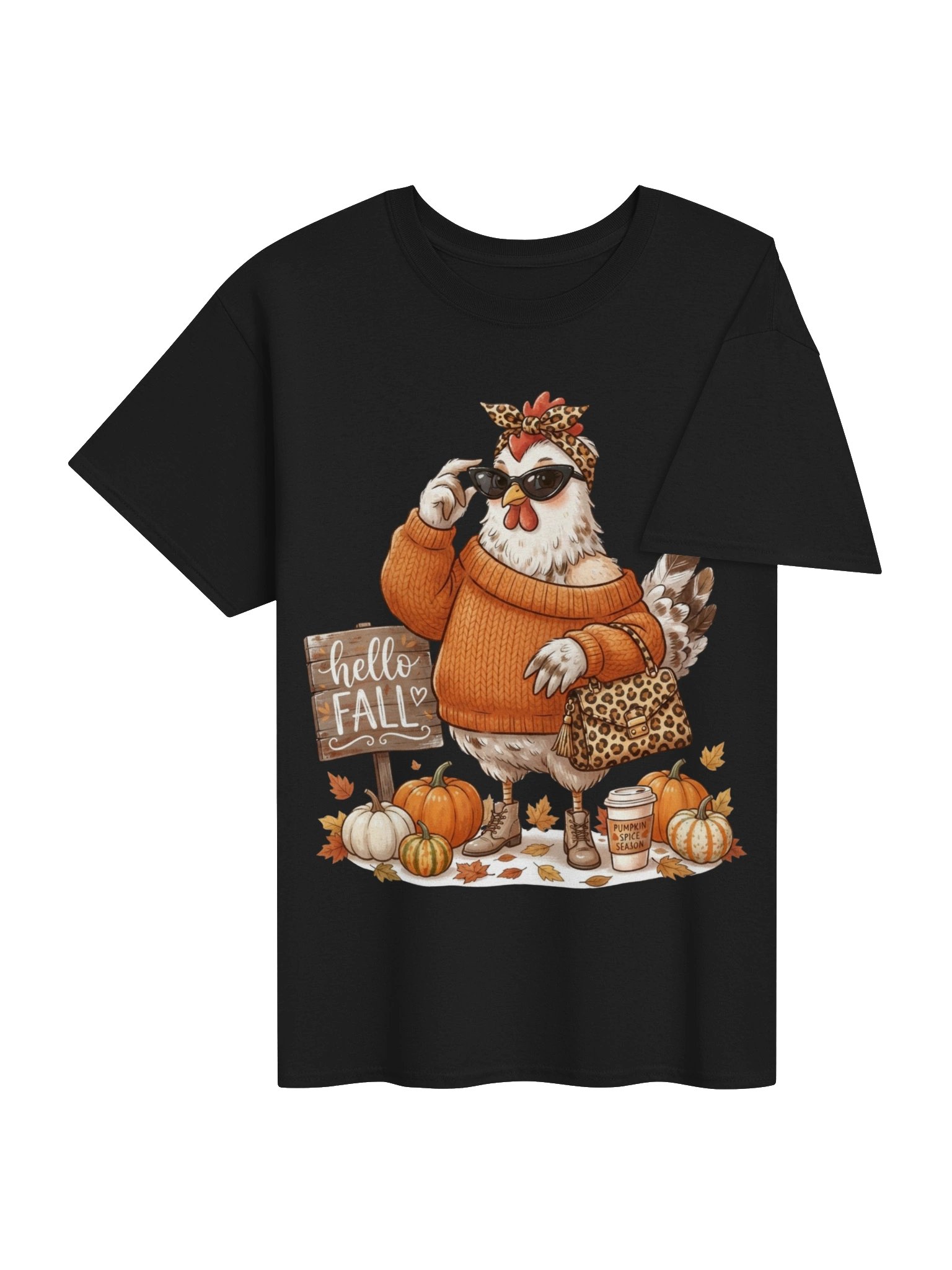 Cute Fall Chicken T-Shirt product image (35)