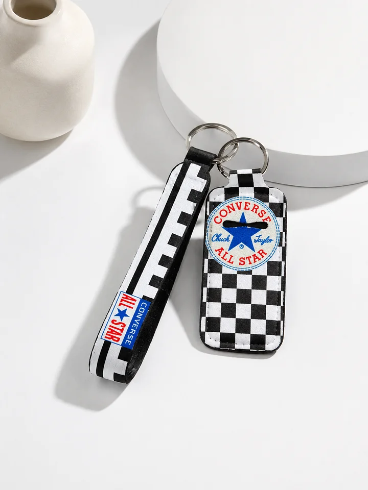 Checkered Converse Lip Balm Keychain Holder product image (1)