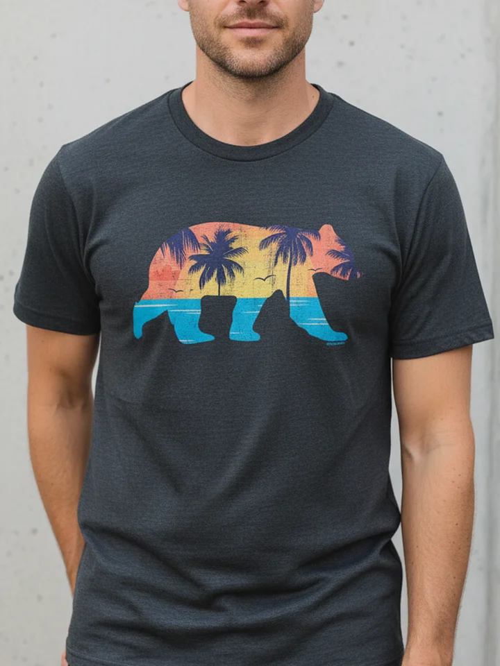 Sunset Beach Bear T-Shirt product image (3)