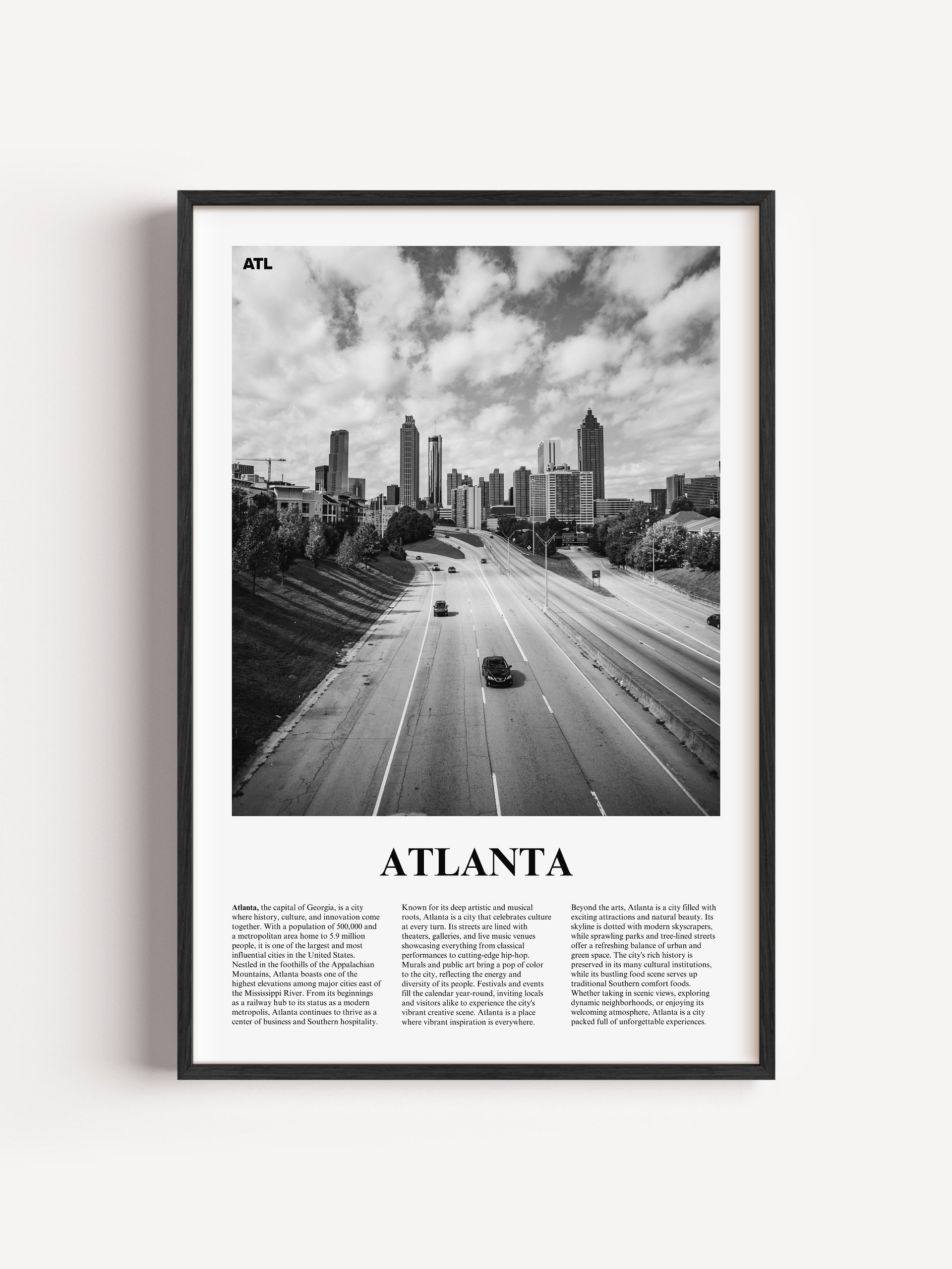 Atlanta 03 Newspaper Poster | Framed product image (5)