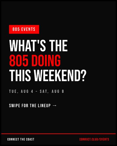 What's the 805 doing this weekend? 📍

• Tue, Aug 4 — Justine Skye: Candy Tour 2026 @ The Moroccan Lounge
• Tue, Aug 4 — slayr...