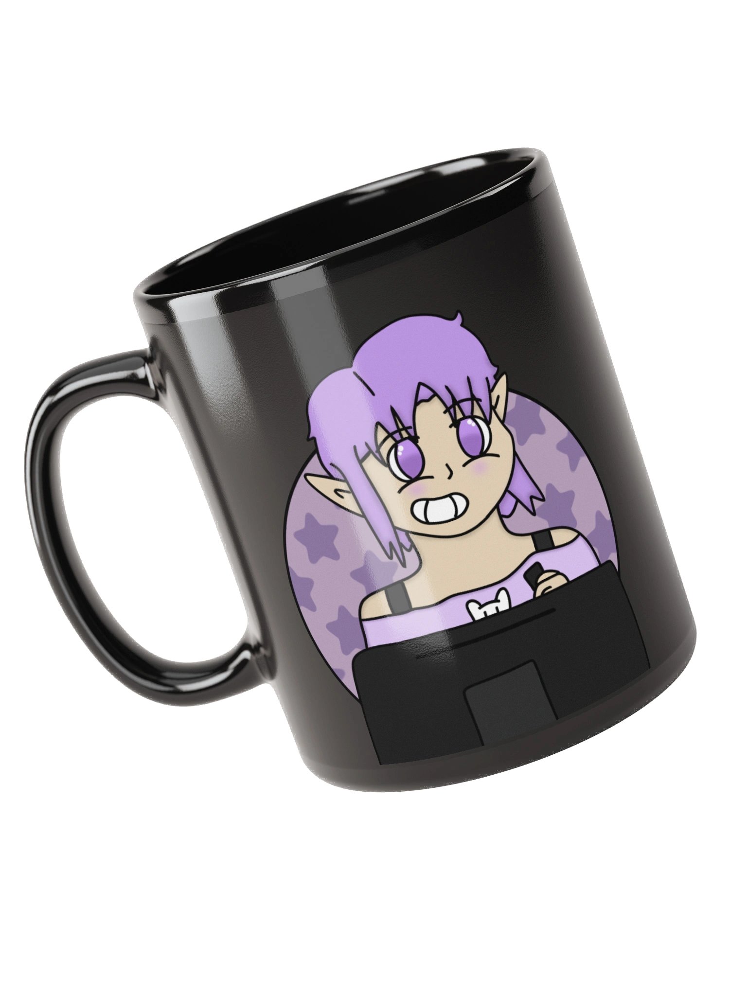 loki drawing black mug product image (1)