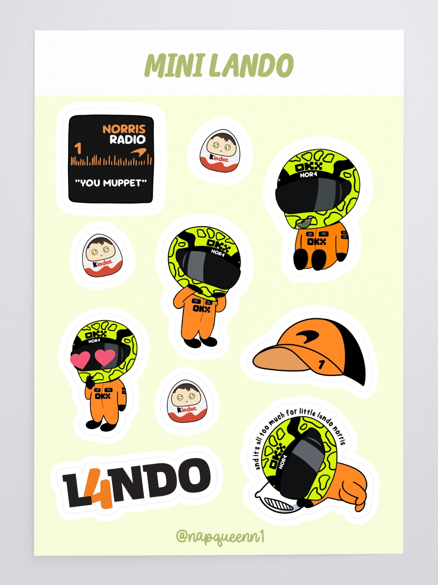 Lando Norris - Sticker Sheet product image (3)