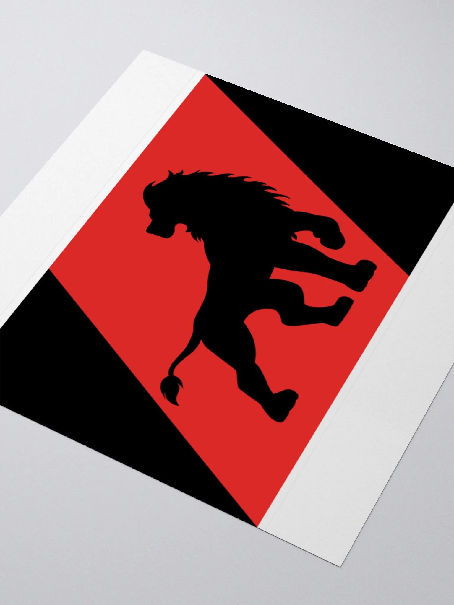 Warrior Tier Red & Black Lion Sticker product image (3)