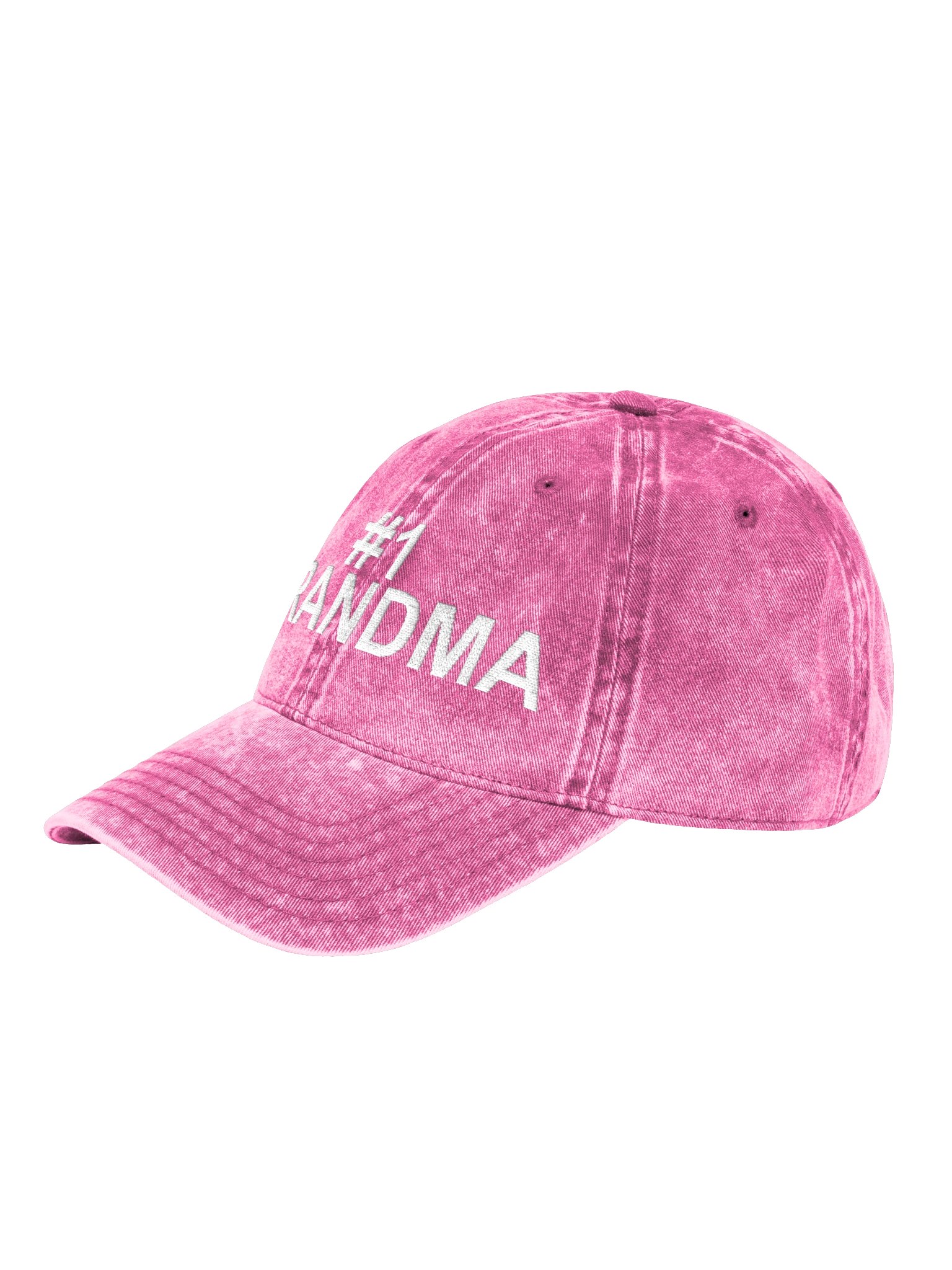 #1 Grandma Pink Vintage Wash Dad Hat product image (3)