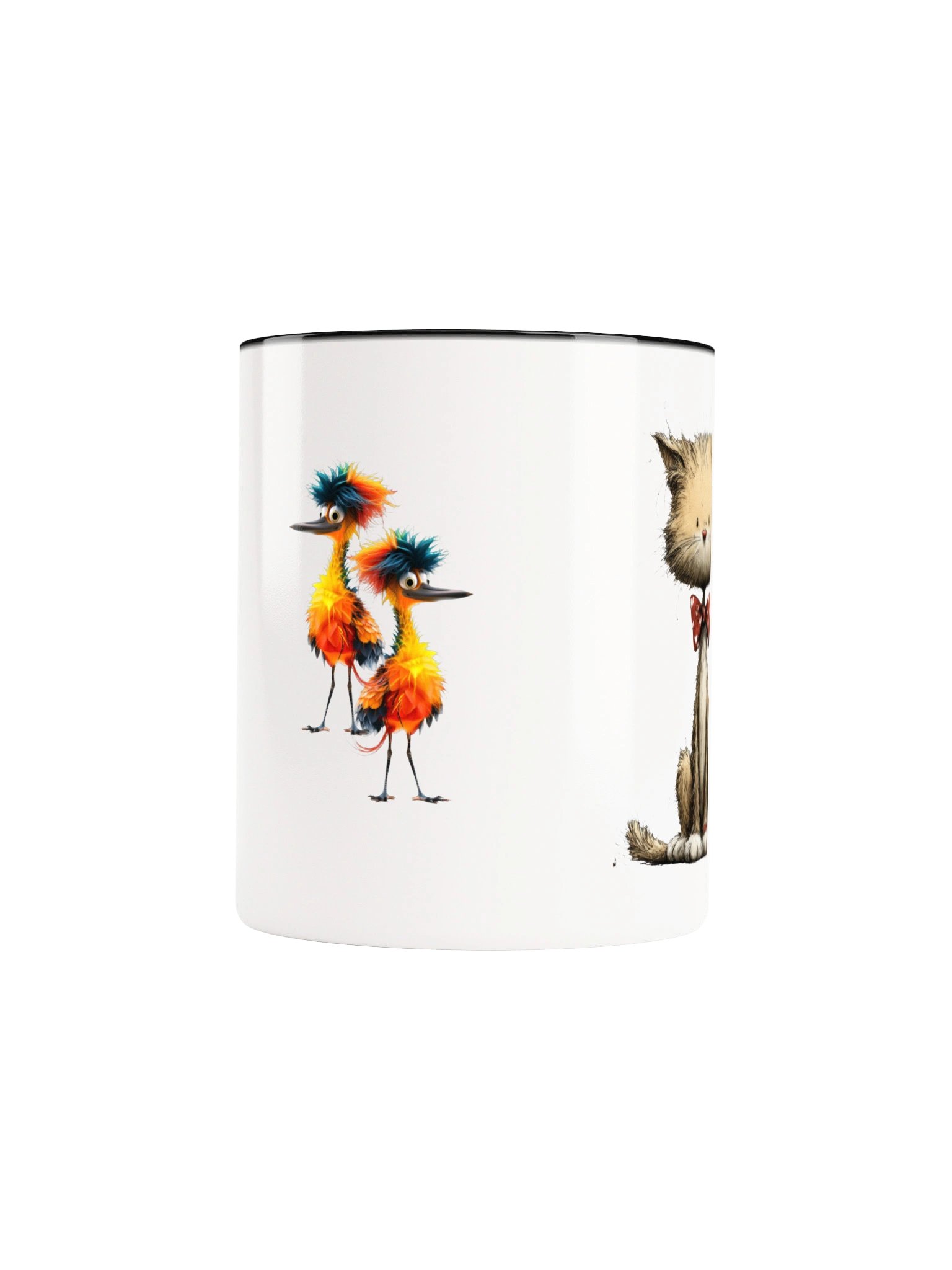 Whimsical Cat & Bird Accent Mug product image (40)
