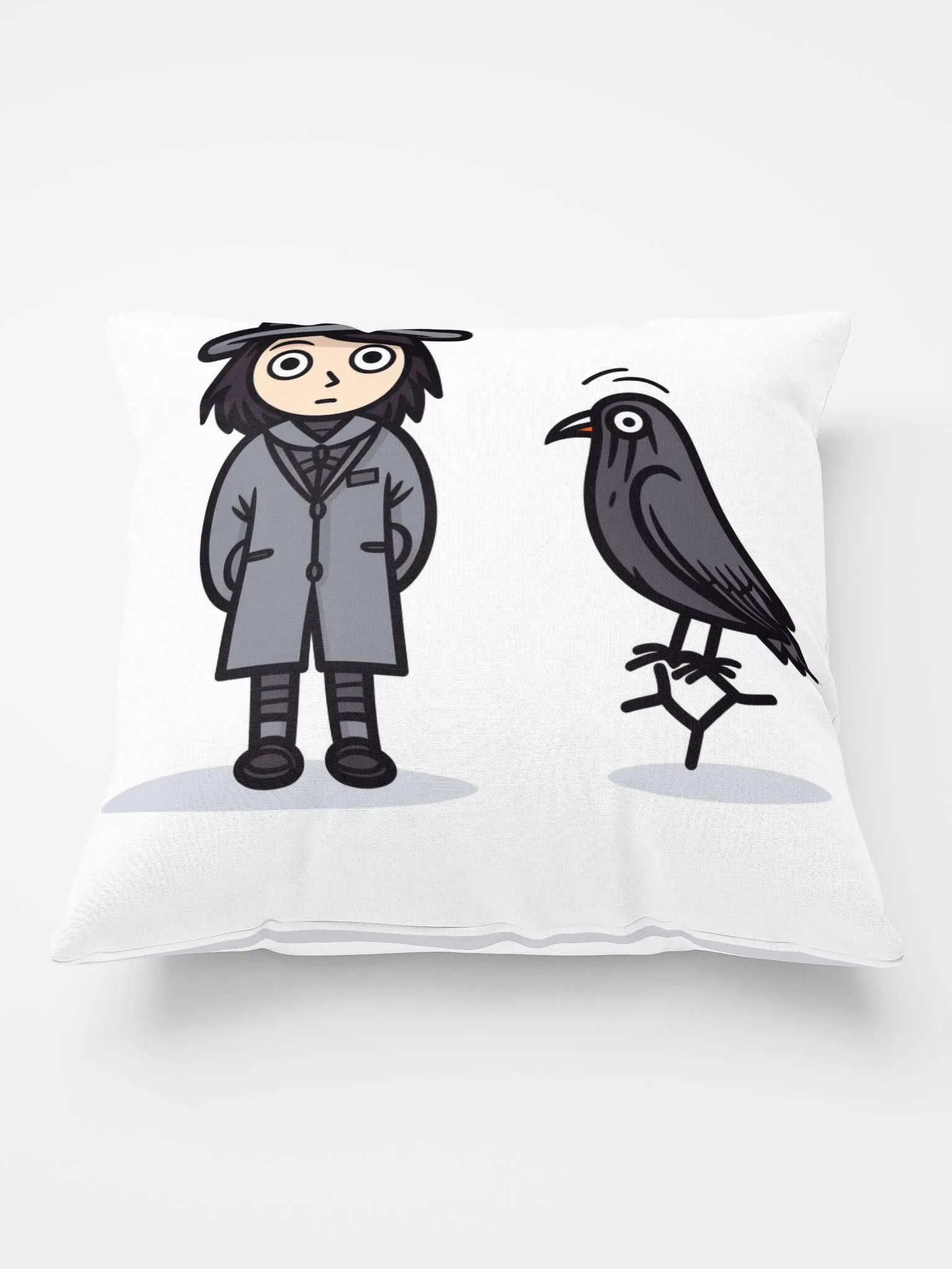 Cozy Pillow - Crowman and his crow product image (1)