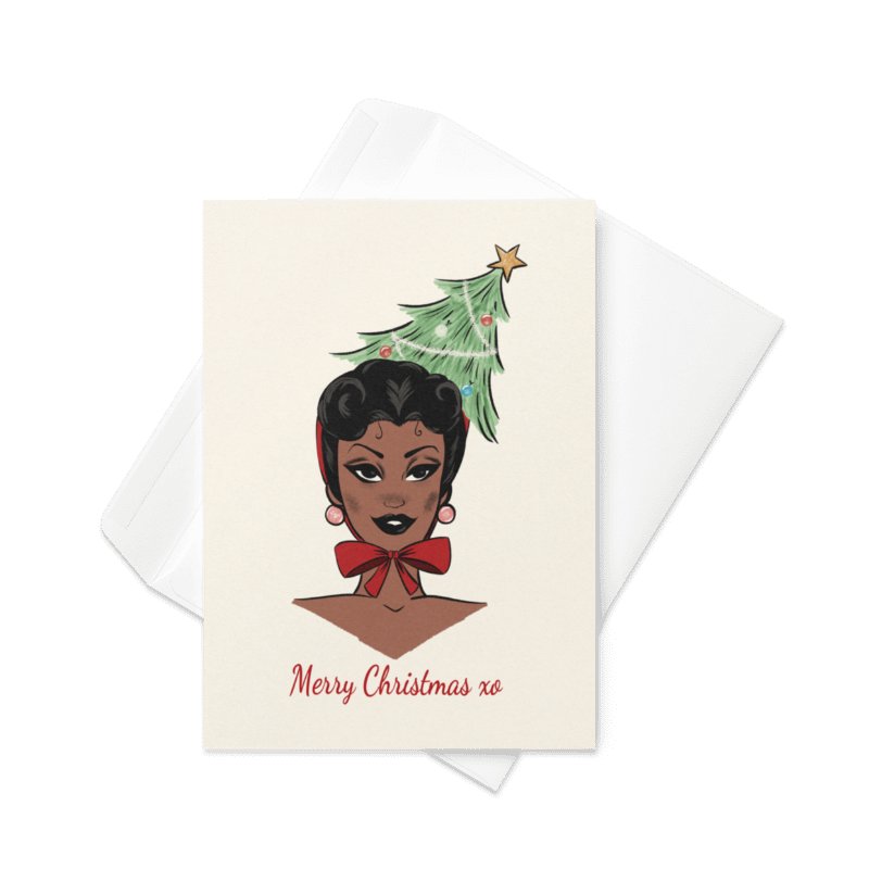 Christmas Card - Vintage Holiday Hat product image (1)