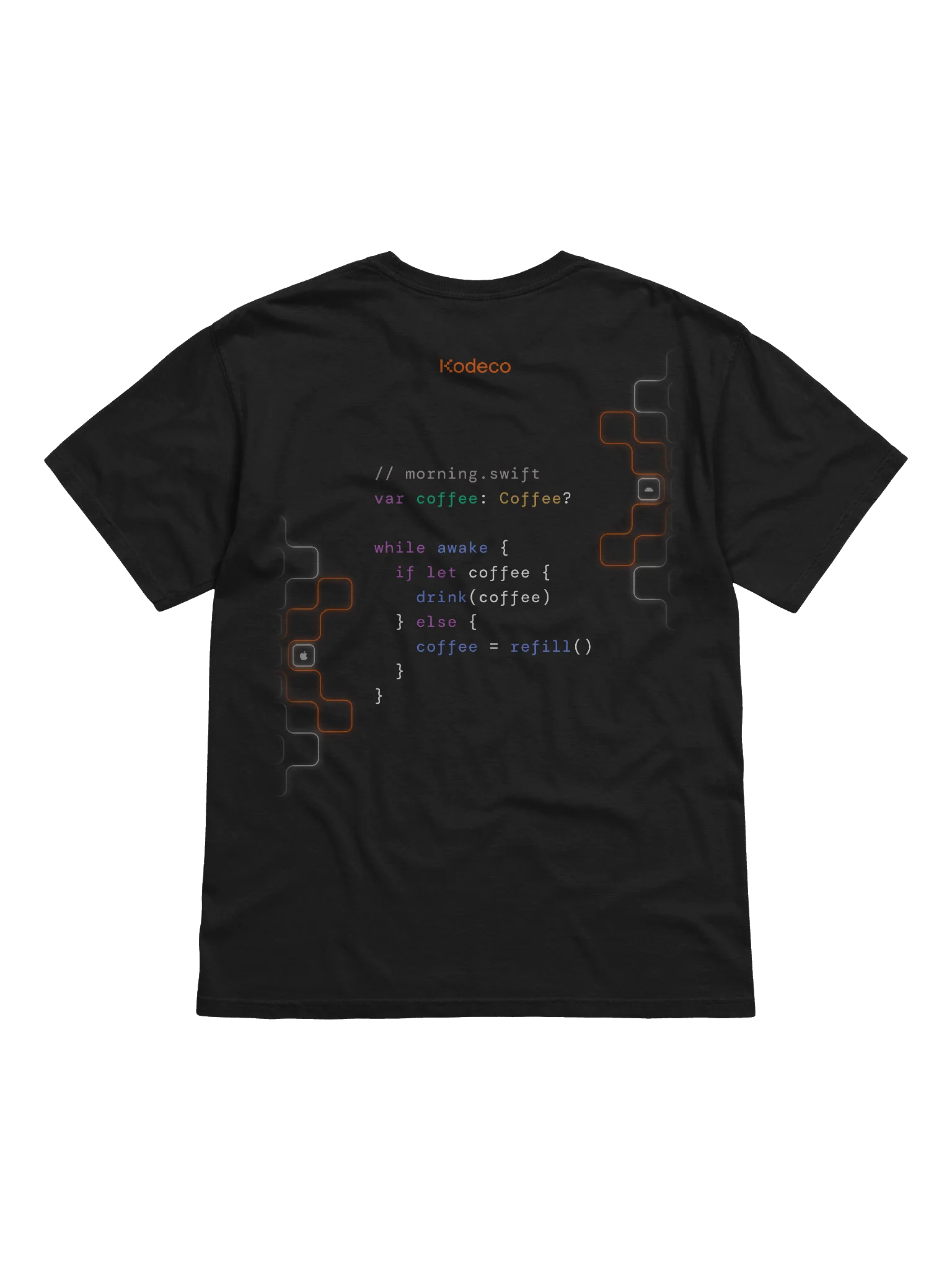 Morning Coffee T-Shirt Black product image (2)