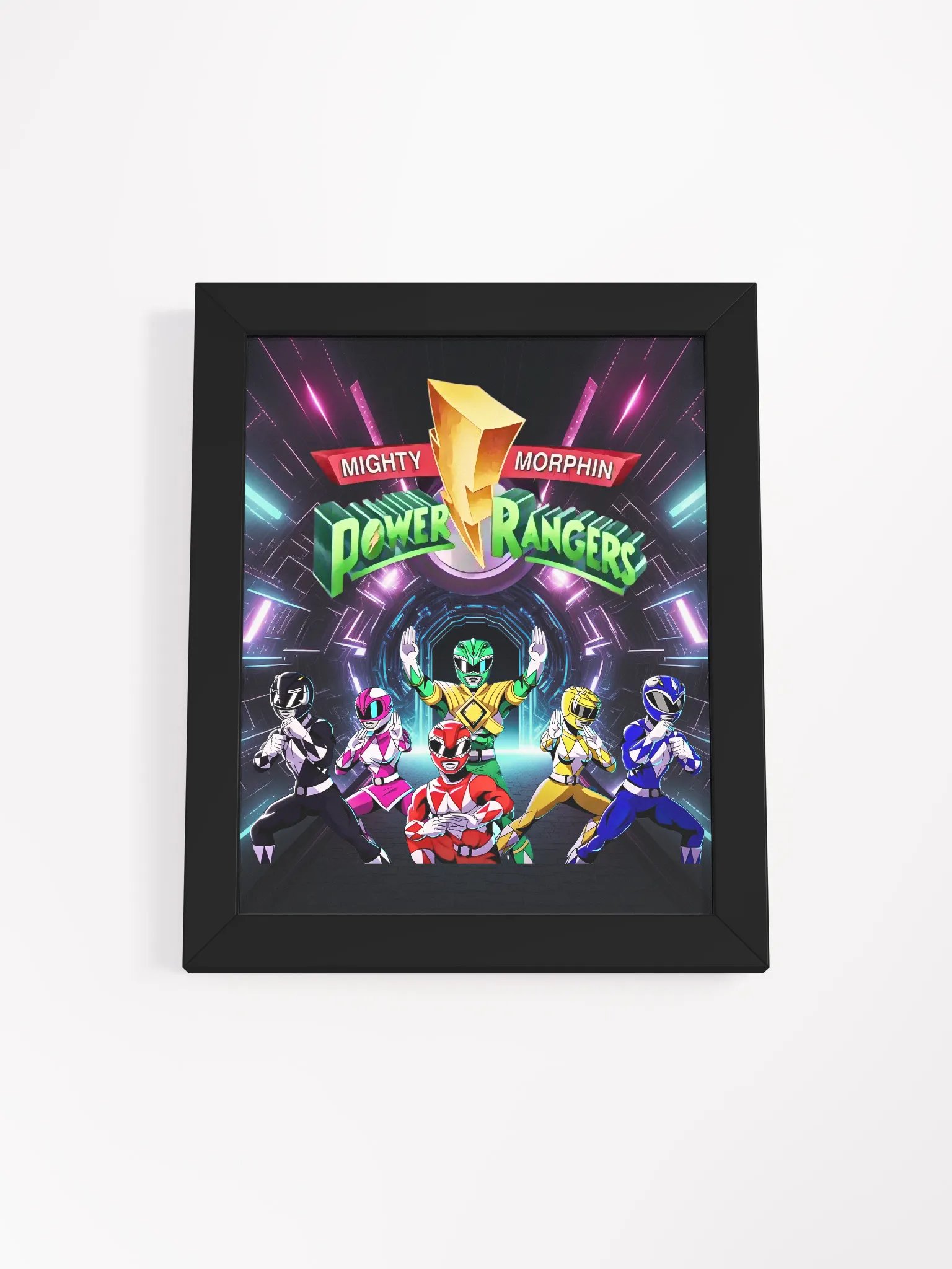 Dynamic Power Rangers Framed Poster product image (6)