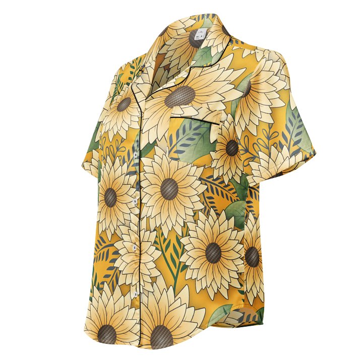 Bold Sunflower Floral Design Women's Pajama Top product image (1)