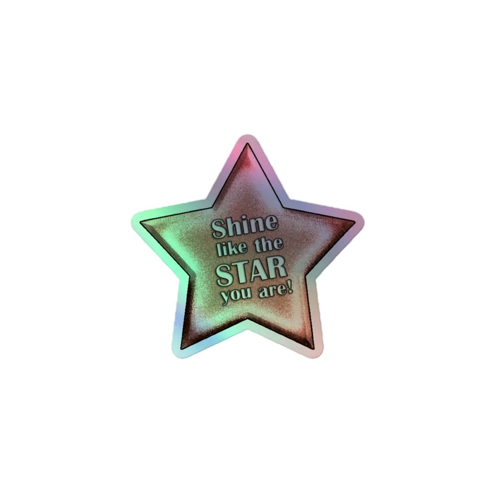Shining Star Holo Sticker (Pink Star) product image (1)