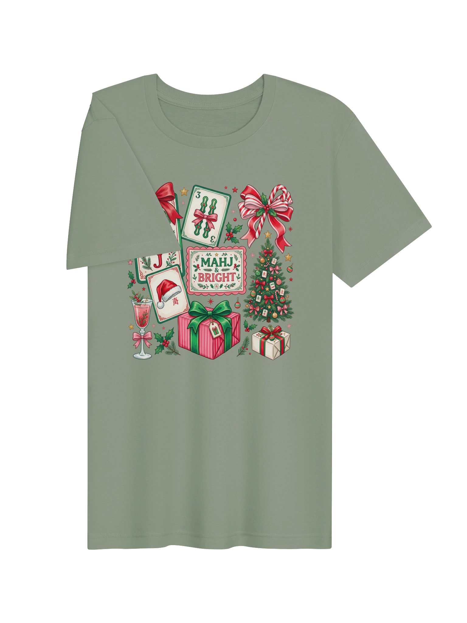 Mahj & Bright Christmas T-Shirt | Holiday Mahjong Tee product image (22)