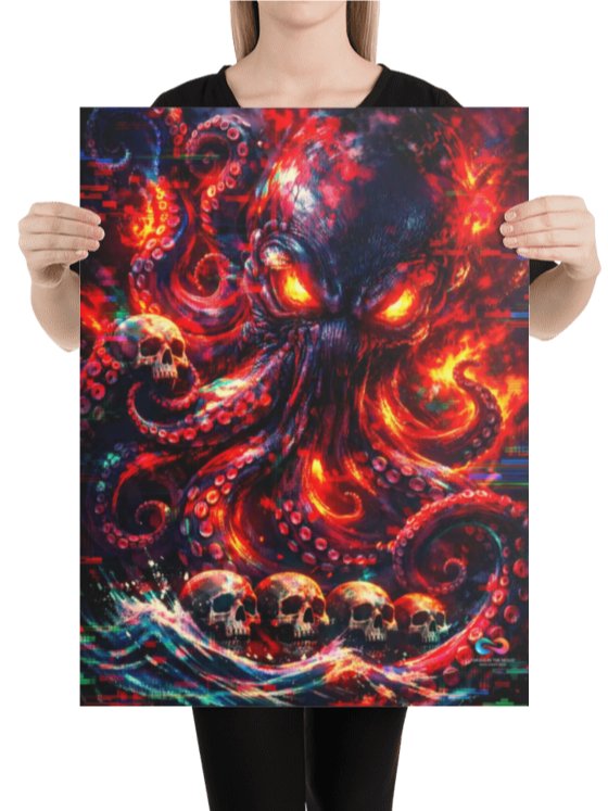 CINEMATIC ART POSTER – CREEPY OCTOPUS #003 product image (2)