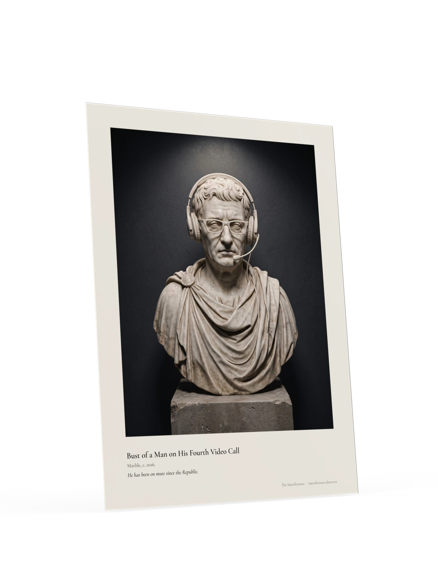 Bust of a Man on His Fourth Video Call product image (5)