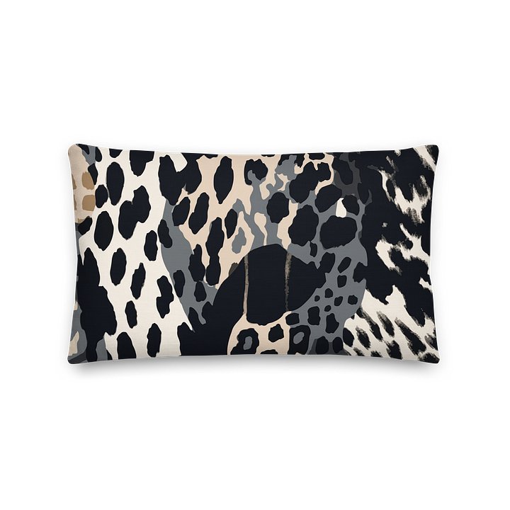 Modern Neutral Leopard Print Throw Pillow | Chic Animal Print Decor Cushion product image (1)