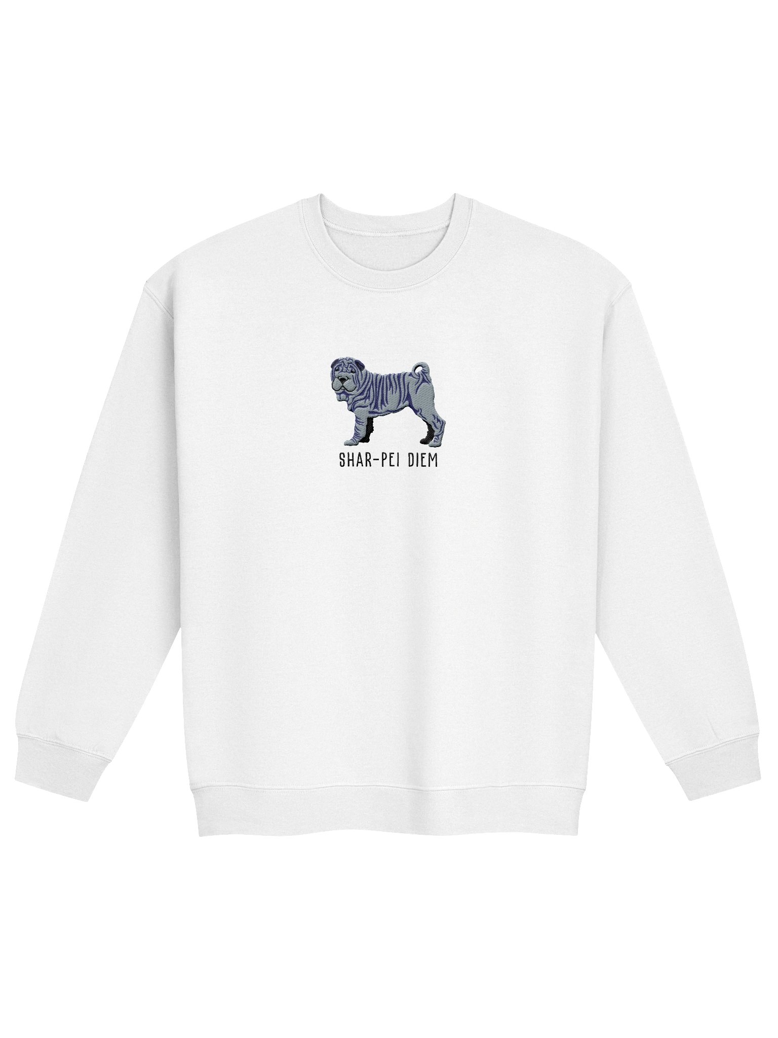 Shar-Pei Diem(2) Sweatshirt (Embroidered) of a Chinese Shar-Pei(Blue) product image (4)