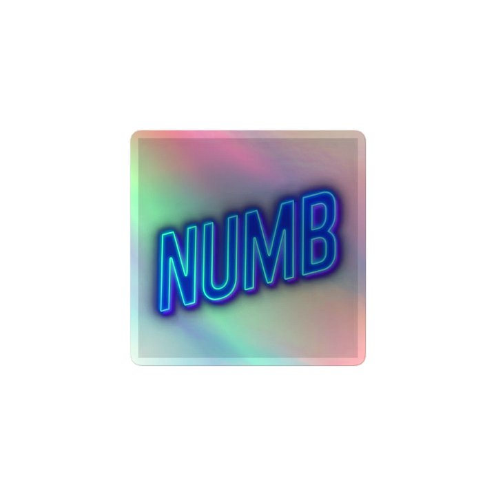Bleed Neon (Numb) Holographic Stickers product image (1)