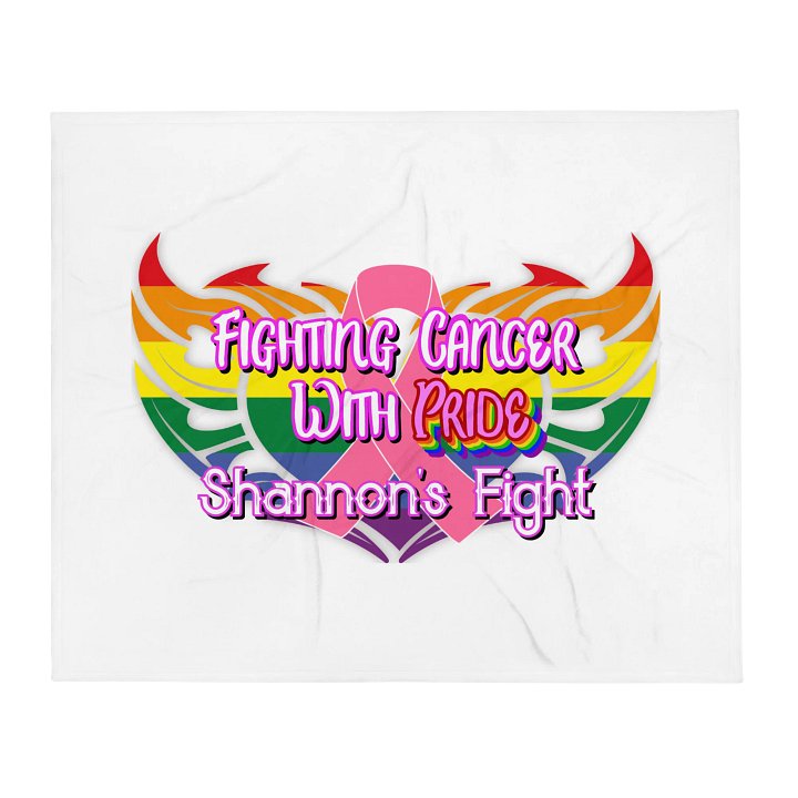 Fighting Cancer w/ Pride - Throw Blanket product image (1)