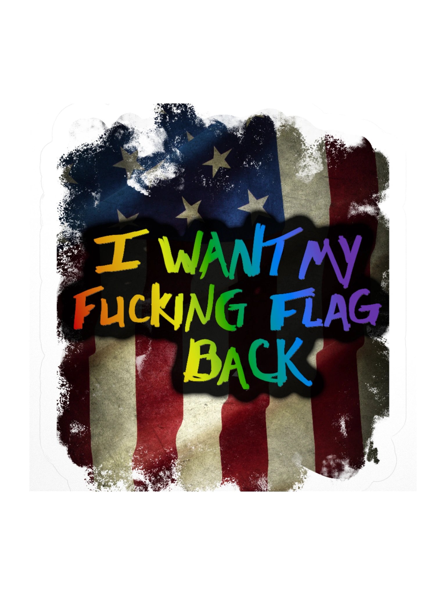 Rainbow Flag Statement Kiss Cut Stickers product image (3)