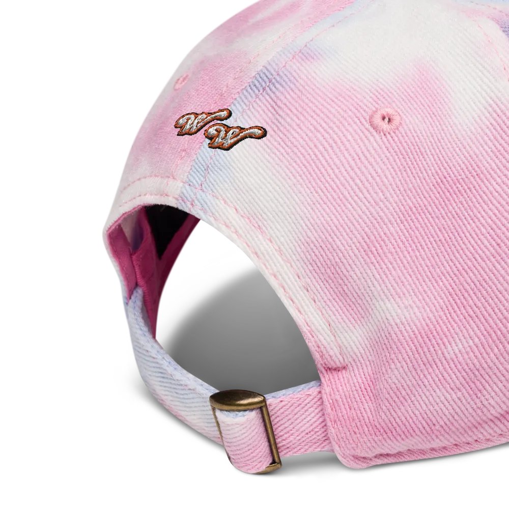 Just A (Wrestling) Girl Embroidered Tie Dye Dad Hat - Black Font product image (3)
