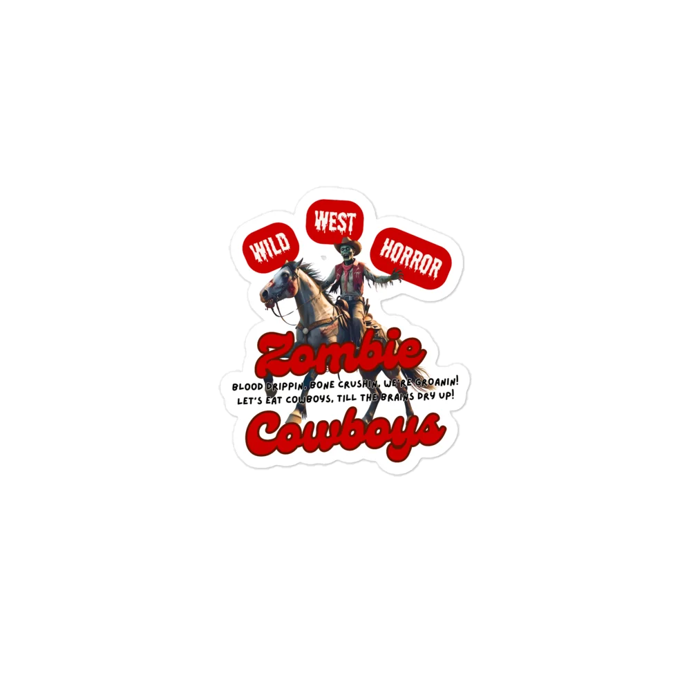 Zombie Cowboys Wild West Horror Kiss Cut Sticker product image (1)