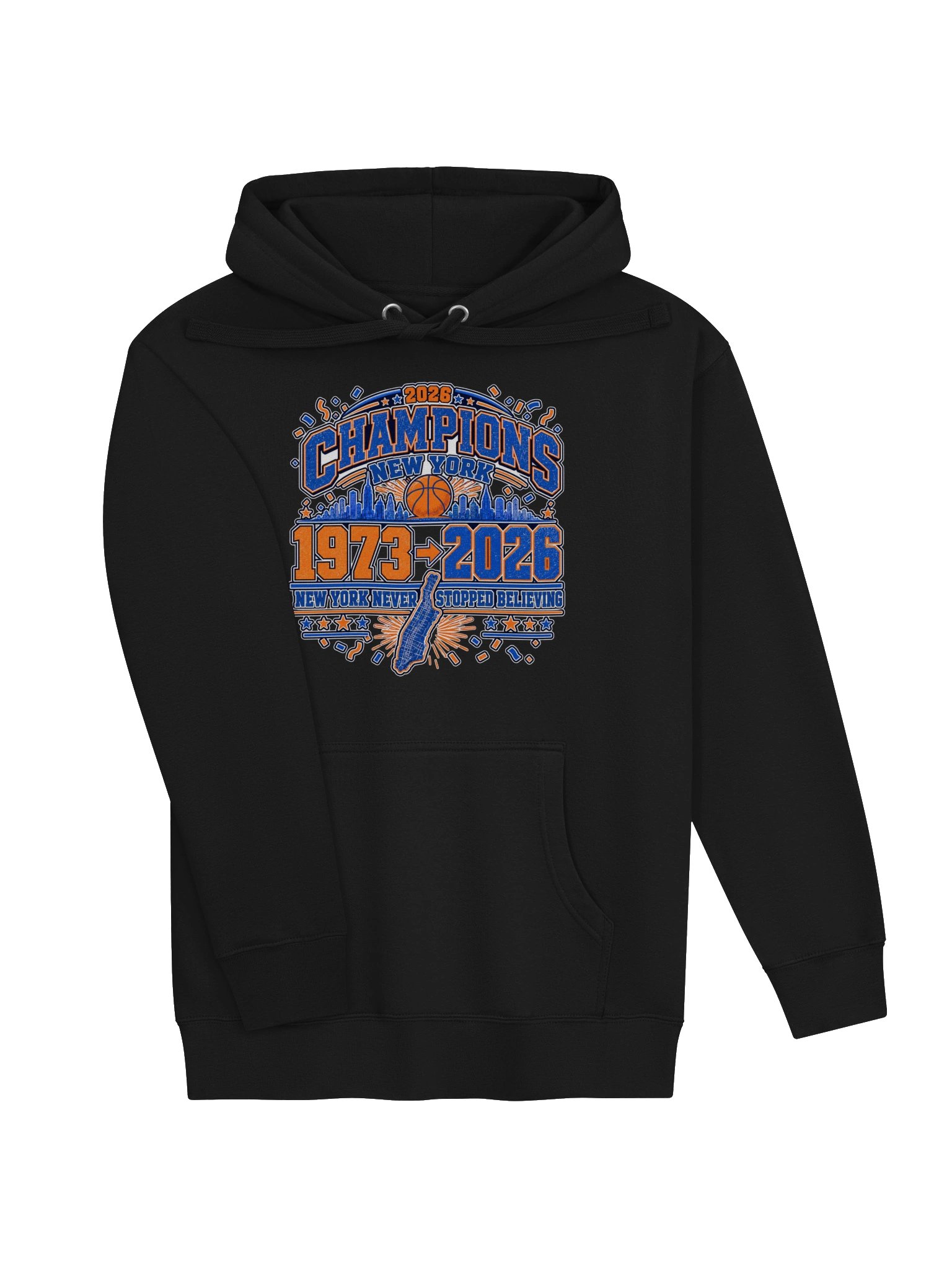 Champions 1973 → 2026: New York Basketball Champions - Hoodie product image (5)