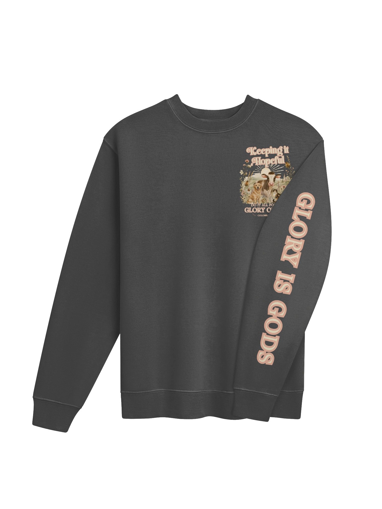 Glory of God Pigment-Dyed Unisex Crewneck product image (4)