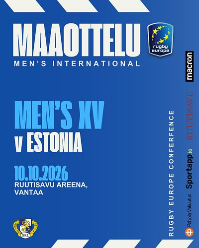 [EN/FI] Now live on Rugby Europe TV! Link in comments / bio!

[FI] Nyt suorana Rugby Europe TV:ssä! Linkki kommenteissa / bio...