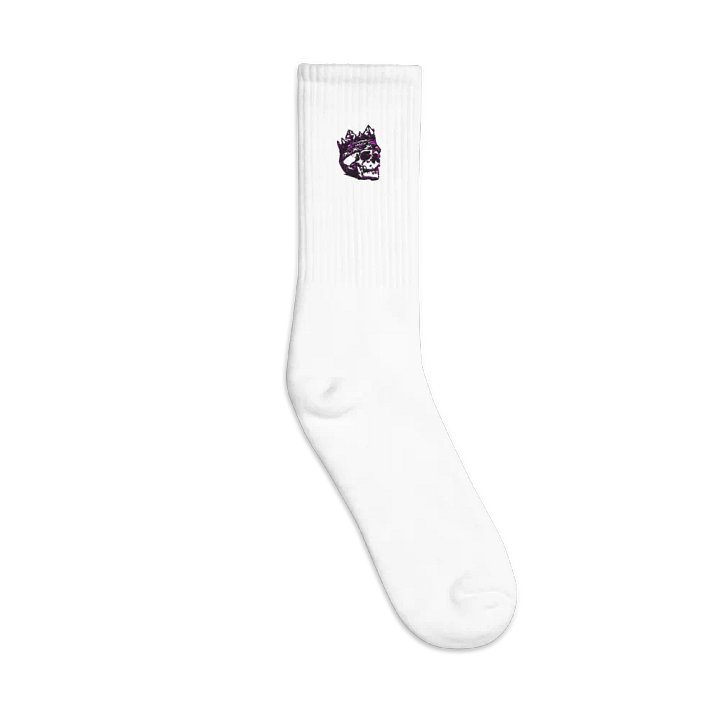King Skull Embroidered Crew Socks product image (2)