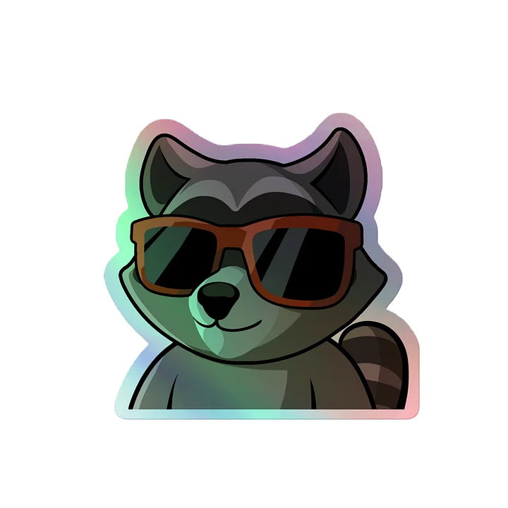 RespawnRaccoon Holographic Stickers product image (2)