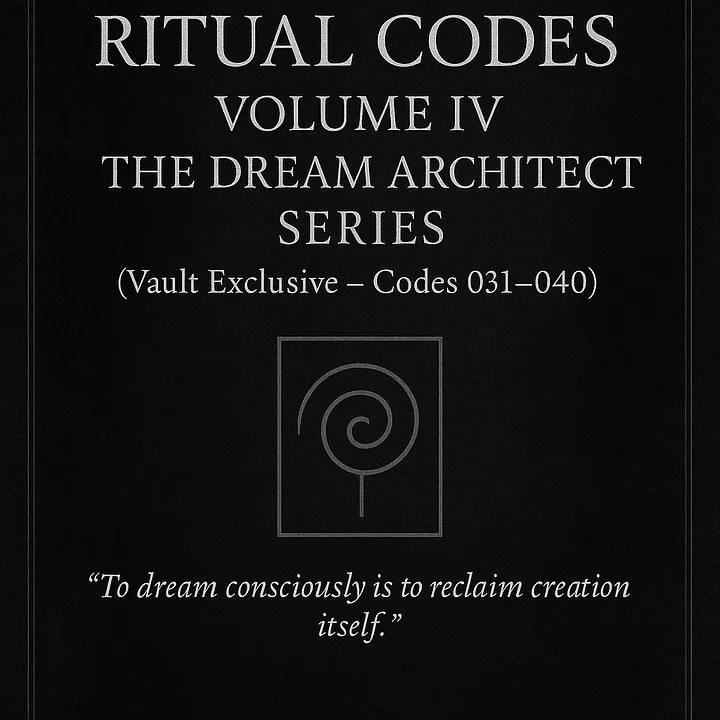 🔥 RITUAL CODES: VOLUME IV THE DREAM ARCHITECT SERIES 🔥 (Vault Edition Codes 031–040) product image (1)