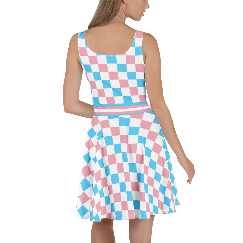 Trans Checkered Skater Dress product image (5)