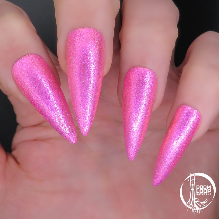 CATASTROPHE - Sparkly Metallic Fuchsia with Tangerine Glow Nail Polish product image (2)