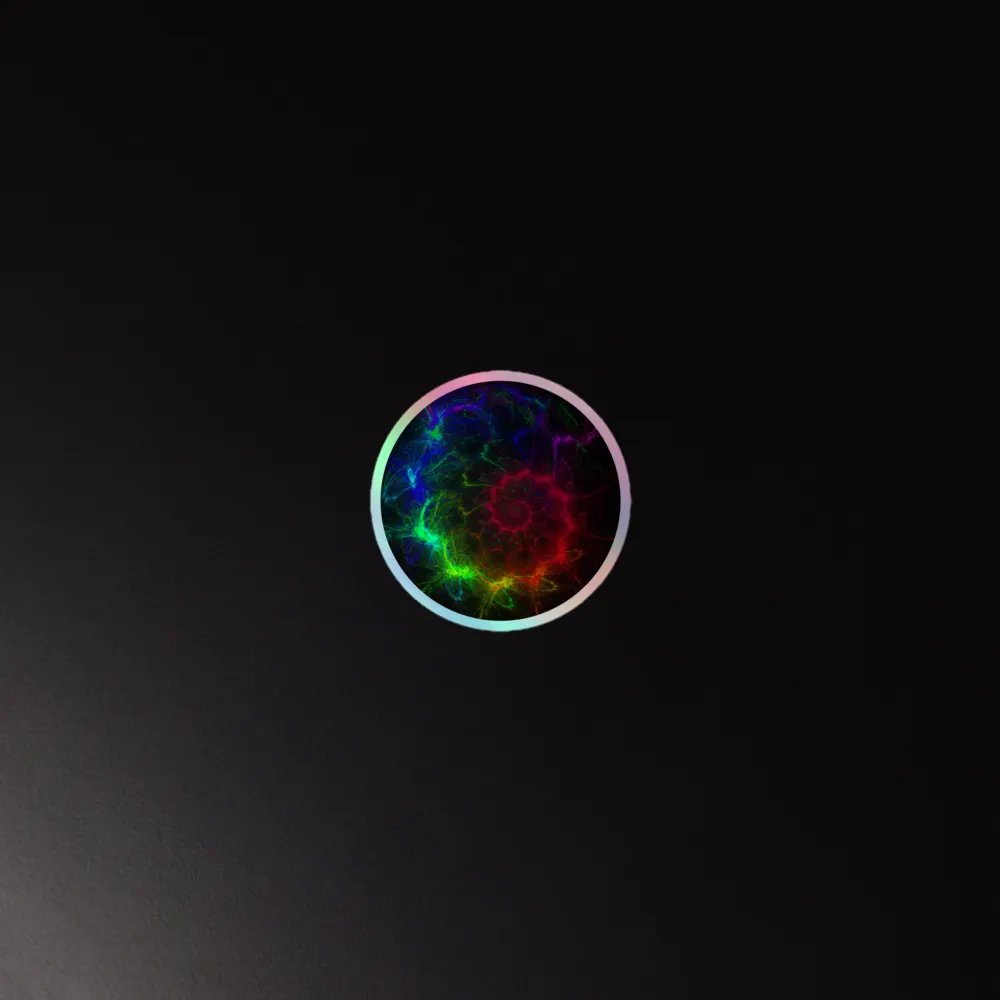 Fractal Chakra Kiss-Cut Holographic Sticker product image (2)