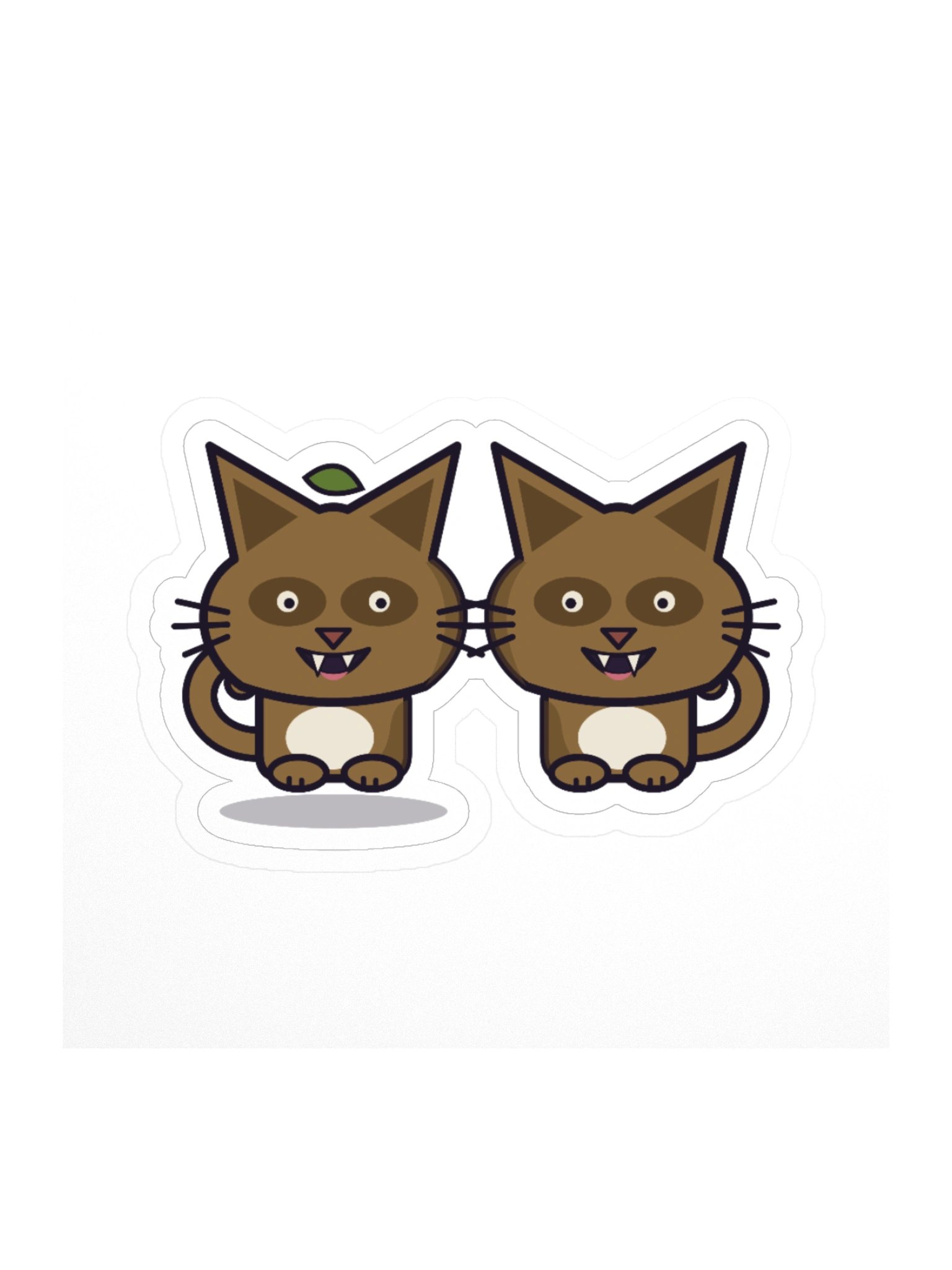 Tanuki Twins Zombie Cat Laptop Sticker product image (1)