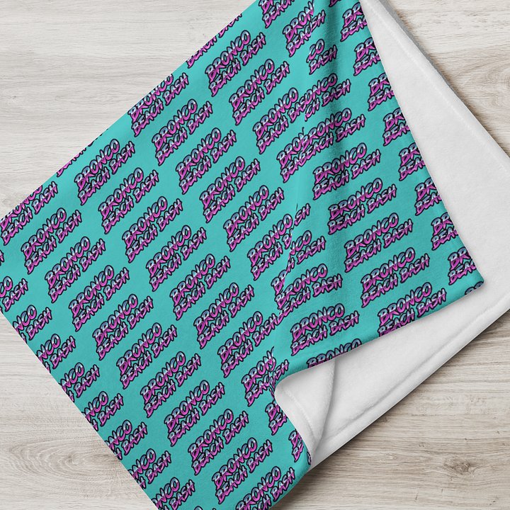 2026 Bronco Beach Bash OBX / Destination Bigfoot Bronco Collab Throw Blanket Dark Turquiose (Multiple Sizes Available) product image (1)