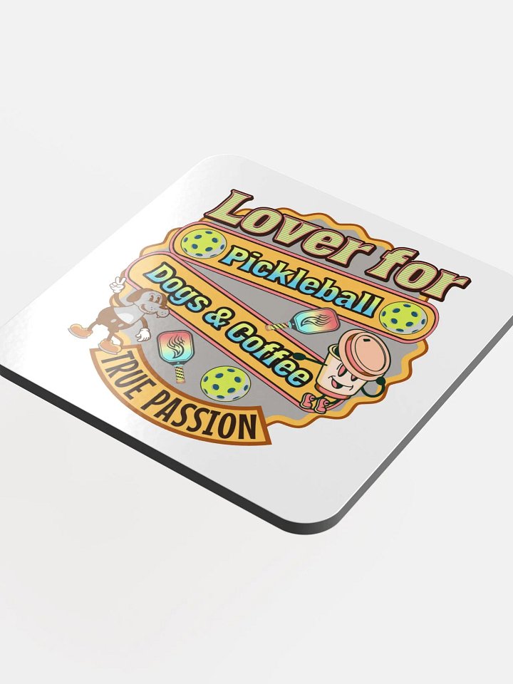 Lover For Pickleball Dogs And Coffee Passionate Coaster Set product image (1)