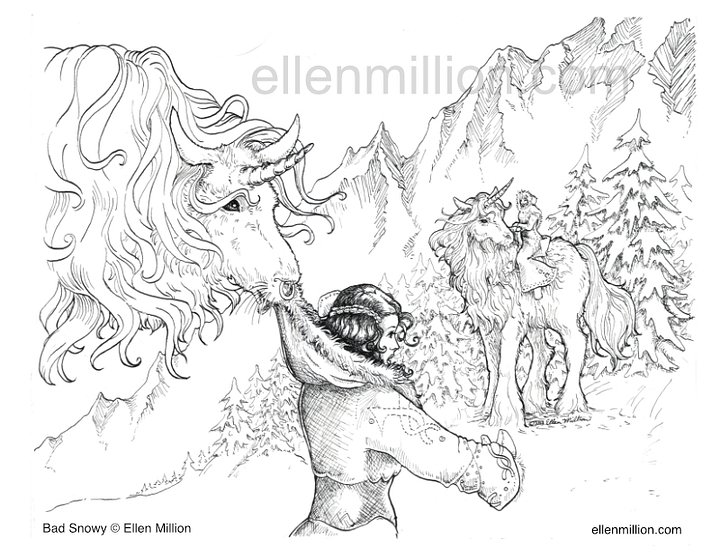Bad Snowy - Digital Coloring Page product image (2)