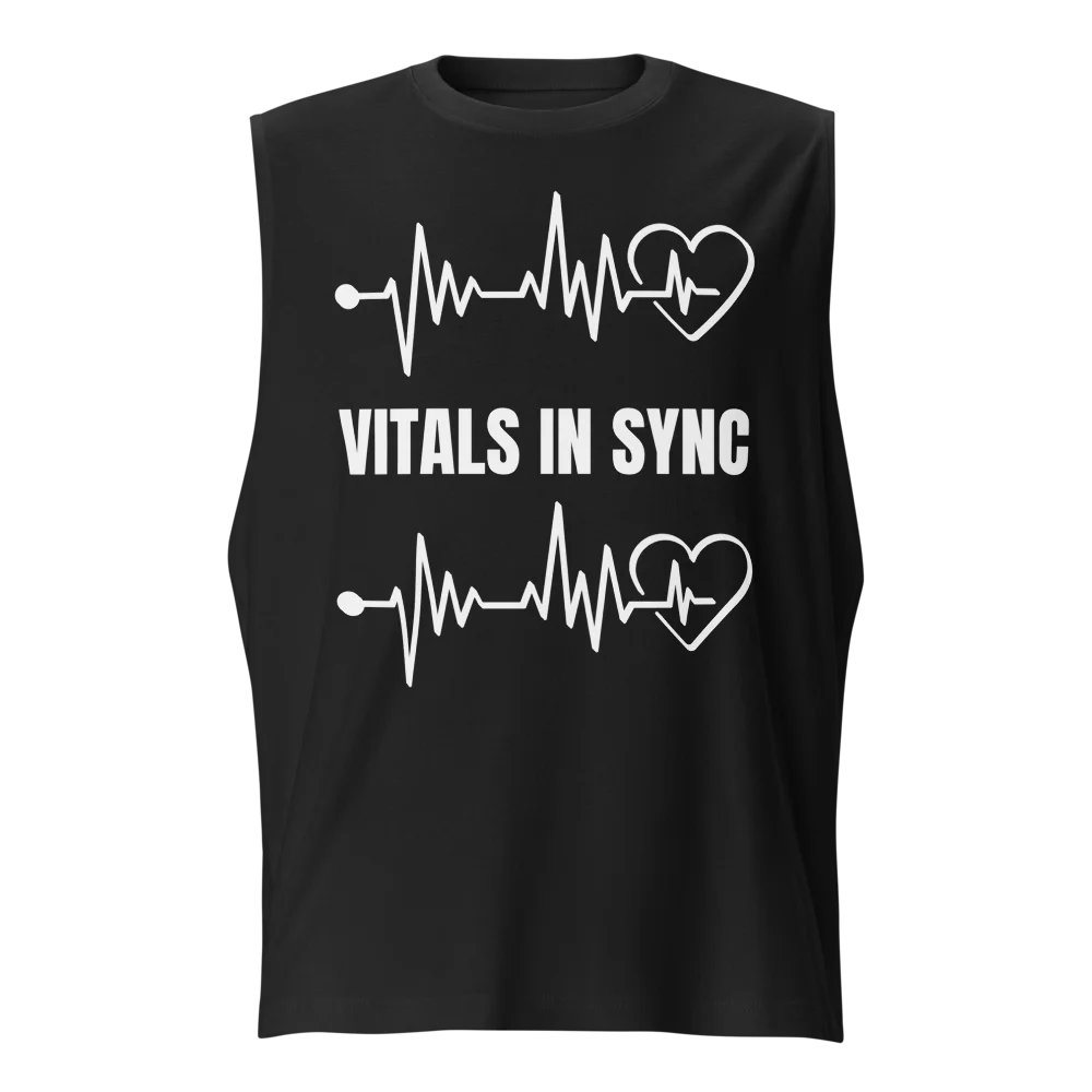 Soundwave ,heartbeat, vitals signs, Muscle Tank product image (1)
