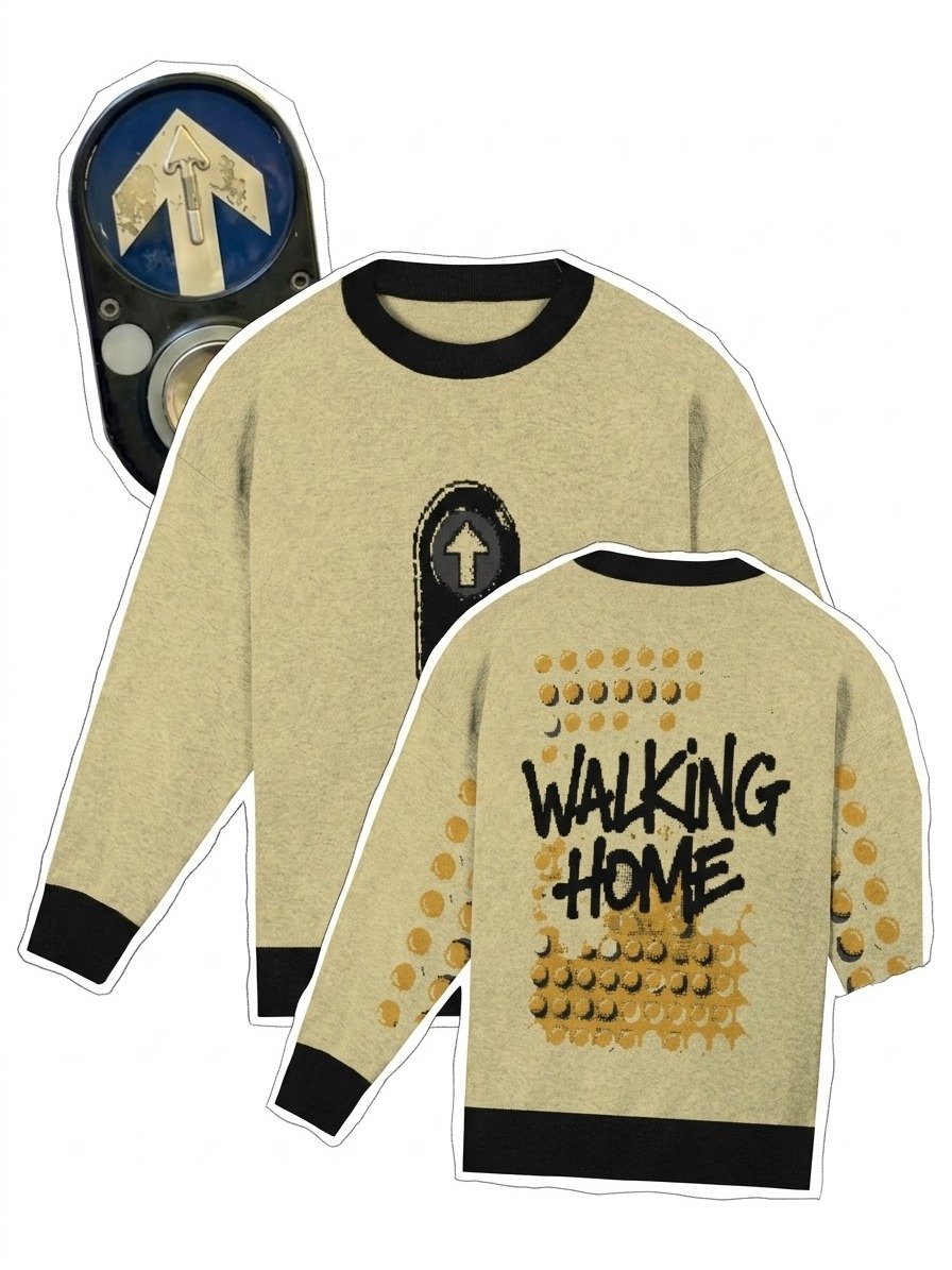 Walking Home Crossing | Jacquard Knit Crewneck | Industrial Streetwear product image (1)