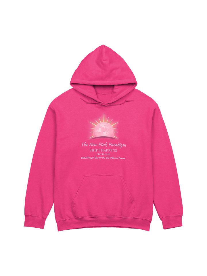 The New Pink Paradigm, Shift Happens, Global Prayer Day for the End of Breast Cancer (Dark Shade) Hoodie product image (2)