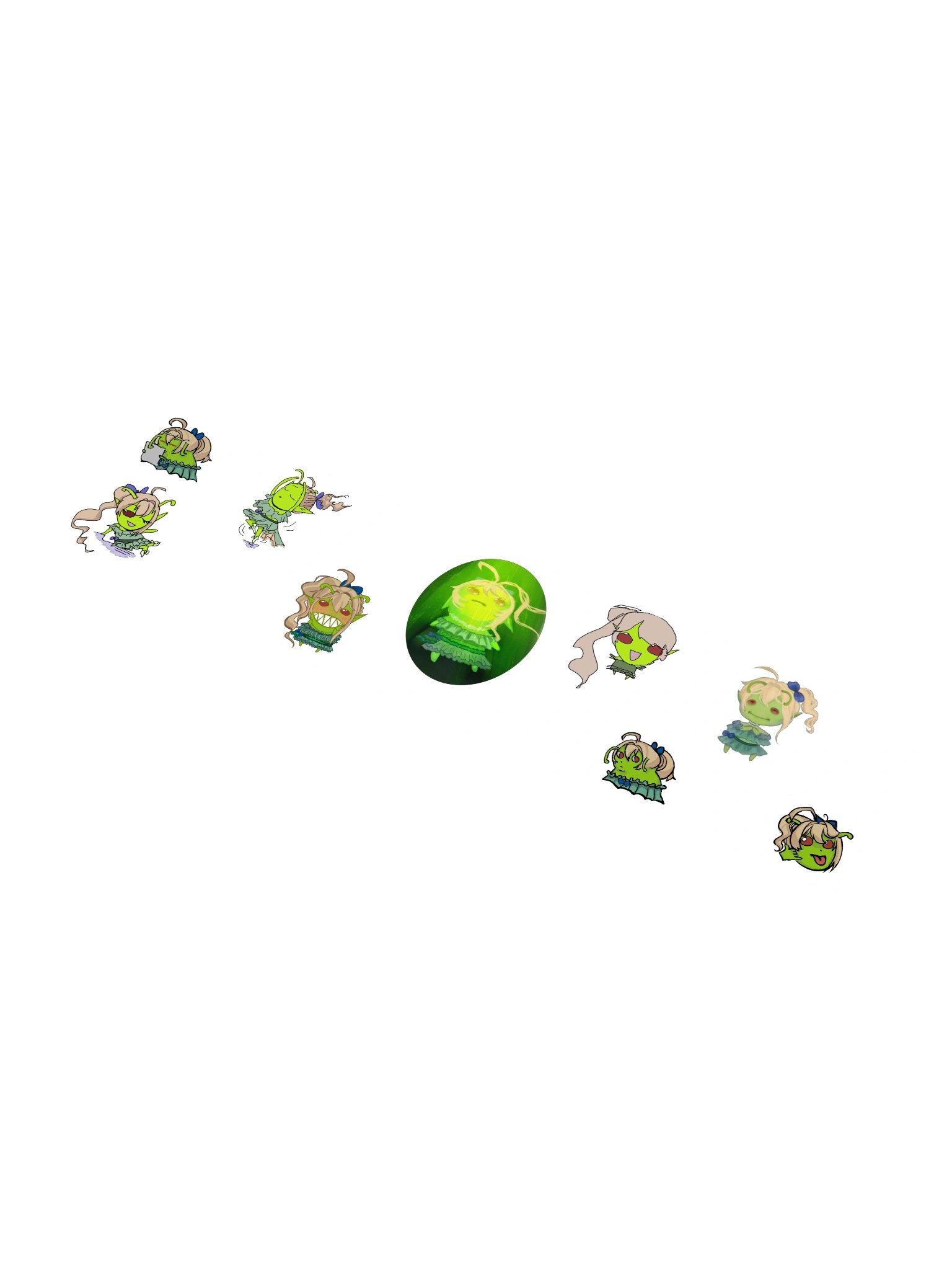 Glorp Green Sticker Set product image (1)