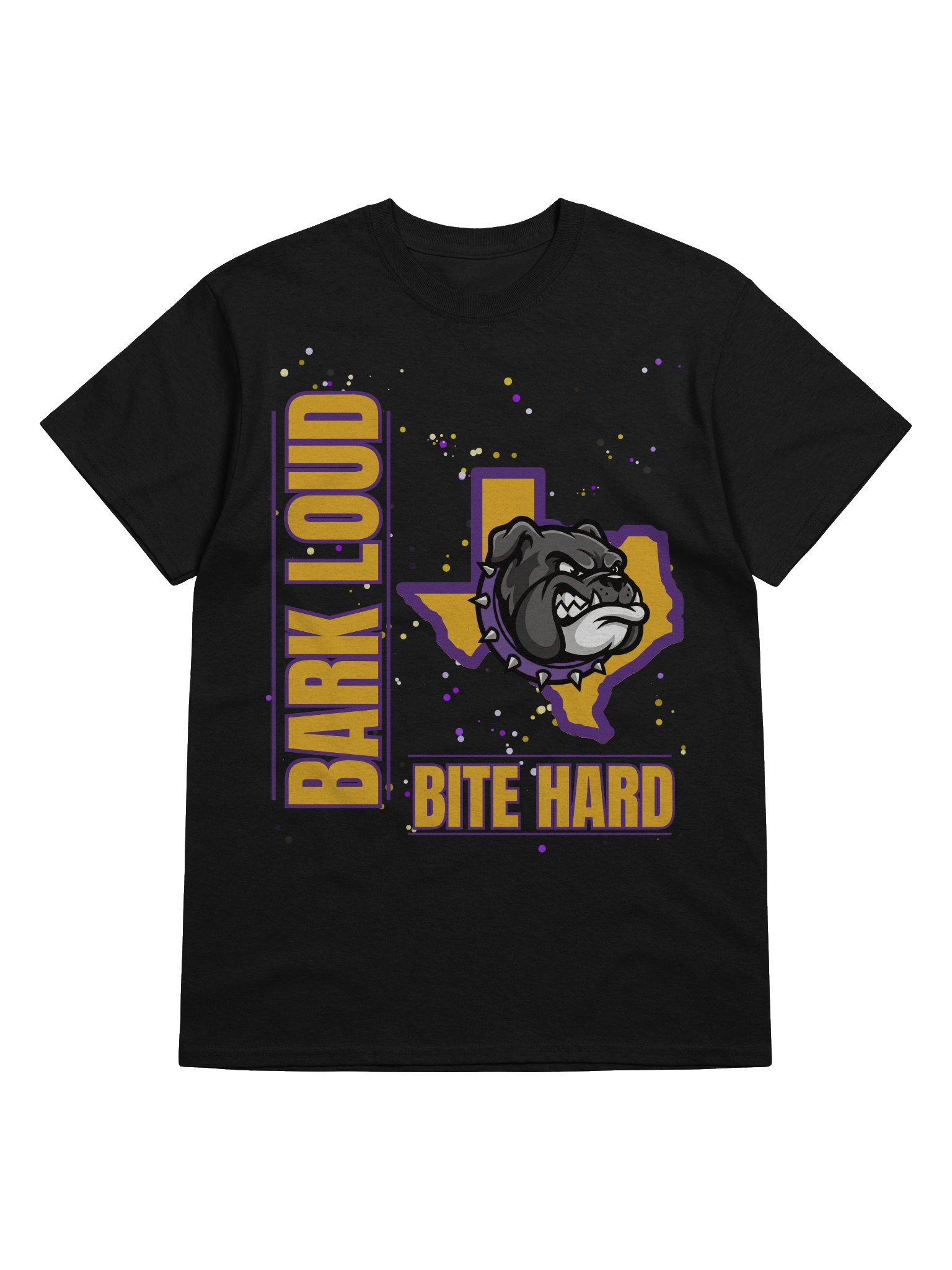 Bark Loud Spirit Tee - Purple on Gold [READ DESCRIPTION FOR CUSTOMIZATION] product image (5)