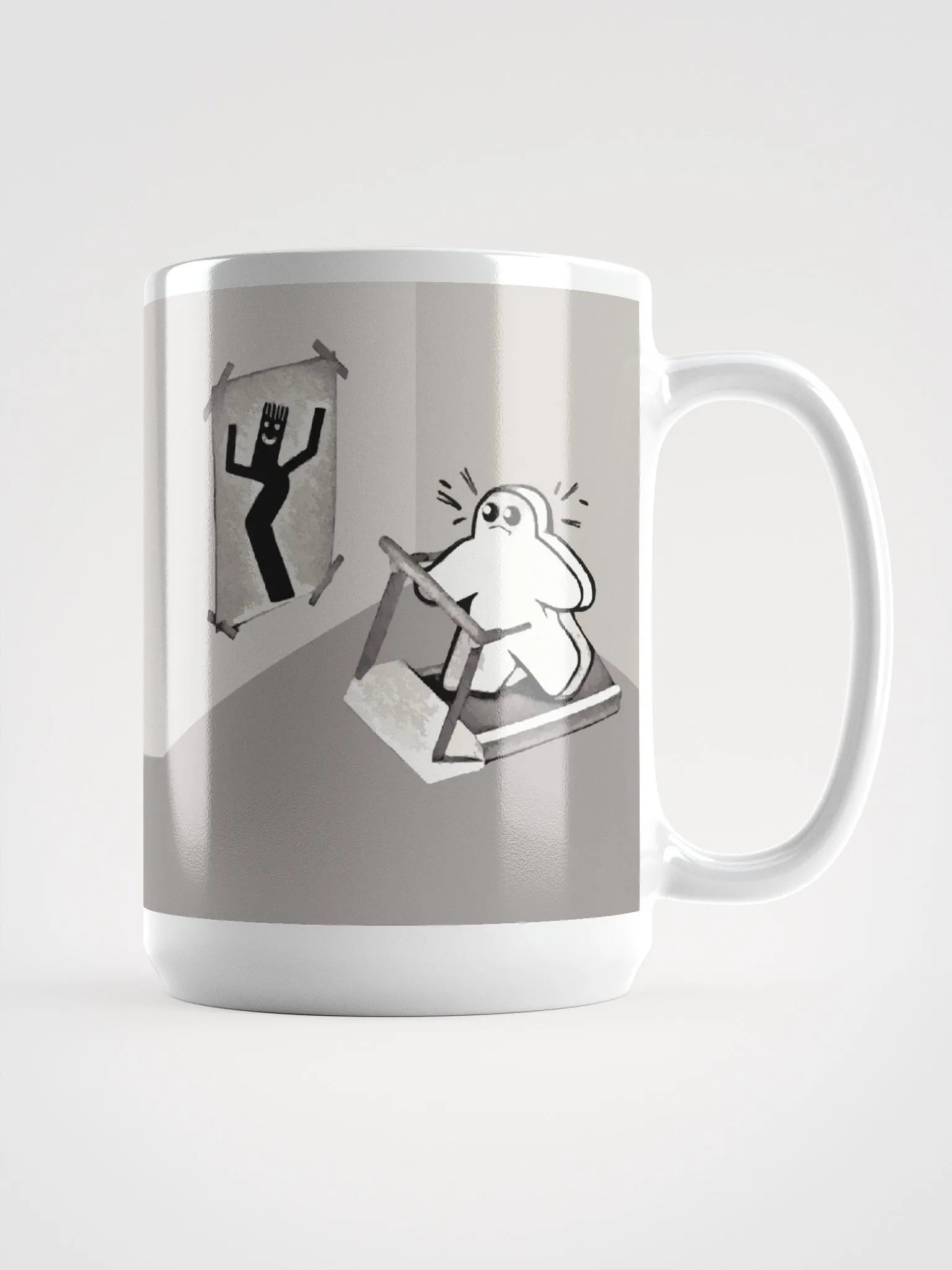 Funny Workout Meeple Mug for Board Gamers, large 15 oz. Coffee Cup Weight Loss product image (3)