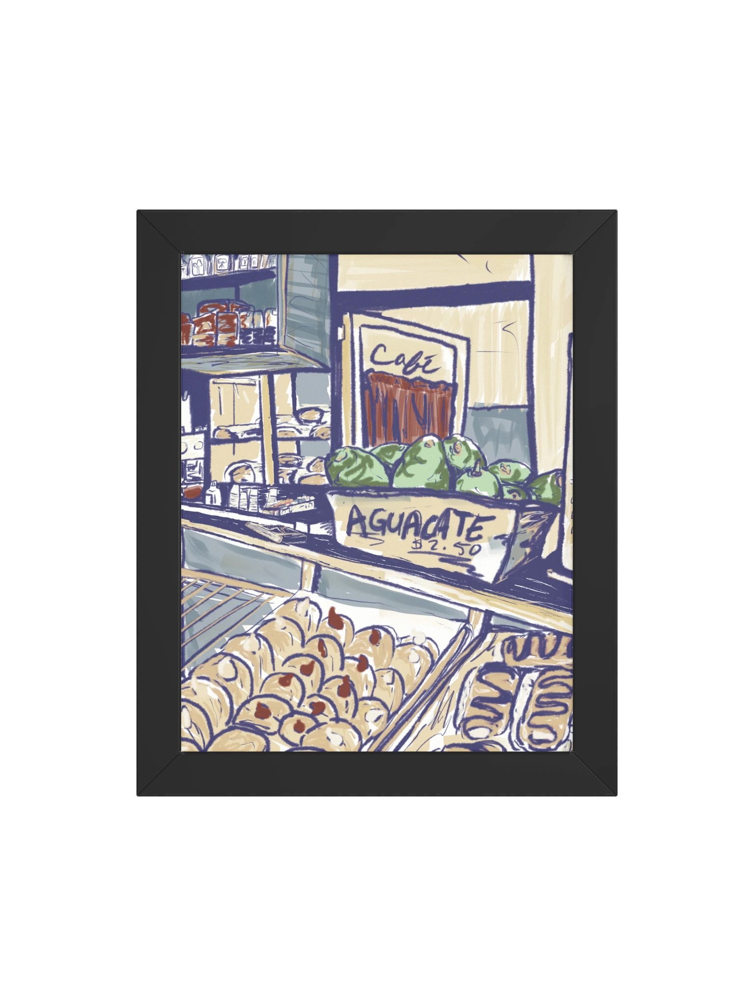 Una libra de jamón, queso y huevo | Framed Art Print product image (22)