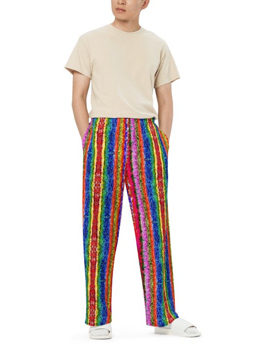 Boho colorful Stripes - Unisex Wide-Leg Pants product image (5)