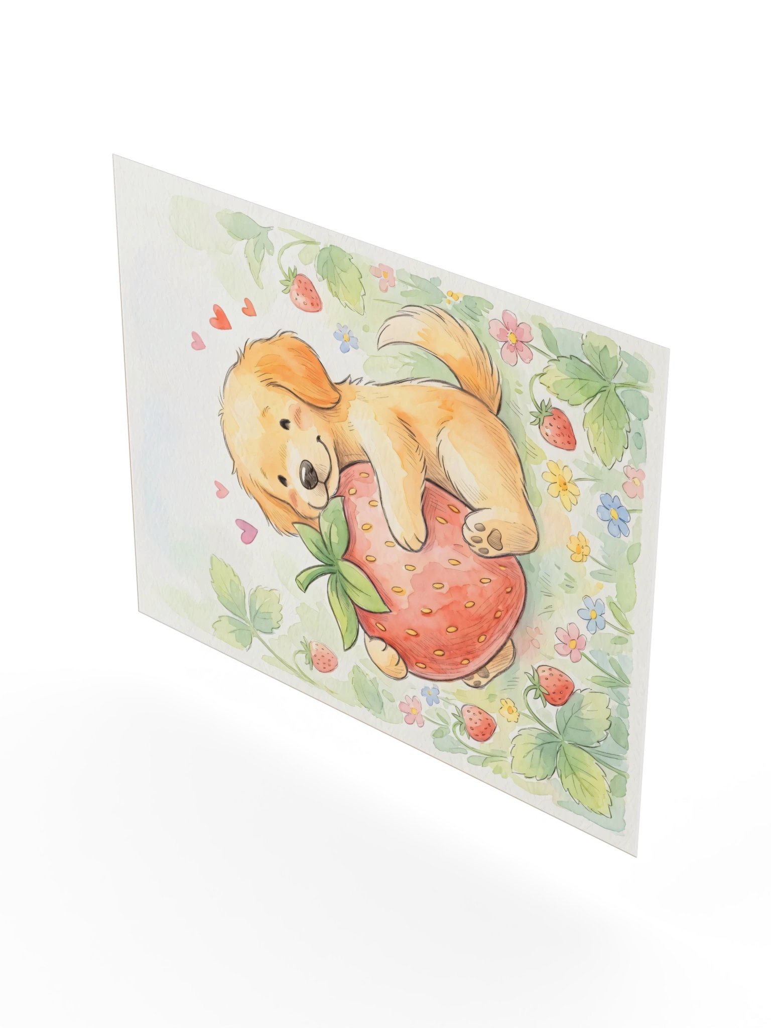 Strawberry Hug Golden Poster product image (22)