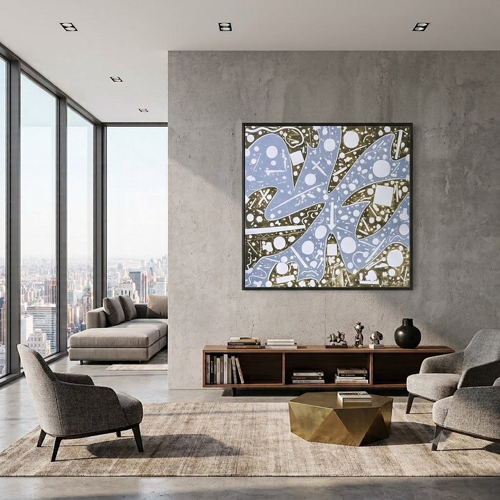 Cartoon Clock (2010) on Canvas (36" x 36") product image (2)